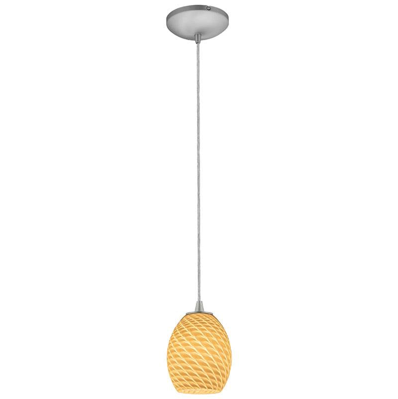 Access Lighting 28023-1C-BS/WHTFB Brushed Steel Pendant Image 4