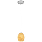 Access Lighting 28023-1C-BS/WHTFB Brushed Steel Pendant Image 4