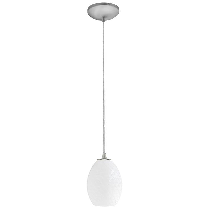 Access Lighting 28023-1C-BS/WHTFB Brushed Steel Pendant Image 2