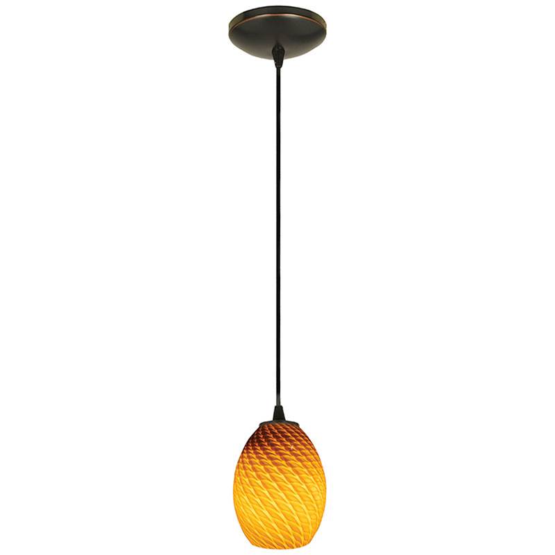 Access Lighting 28023-1C-ORB/AMBFB Oil Rubbed Bronze Pendant Image 4