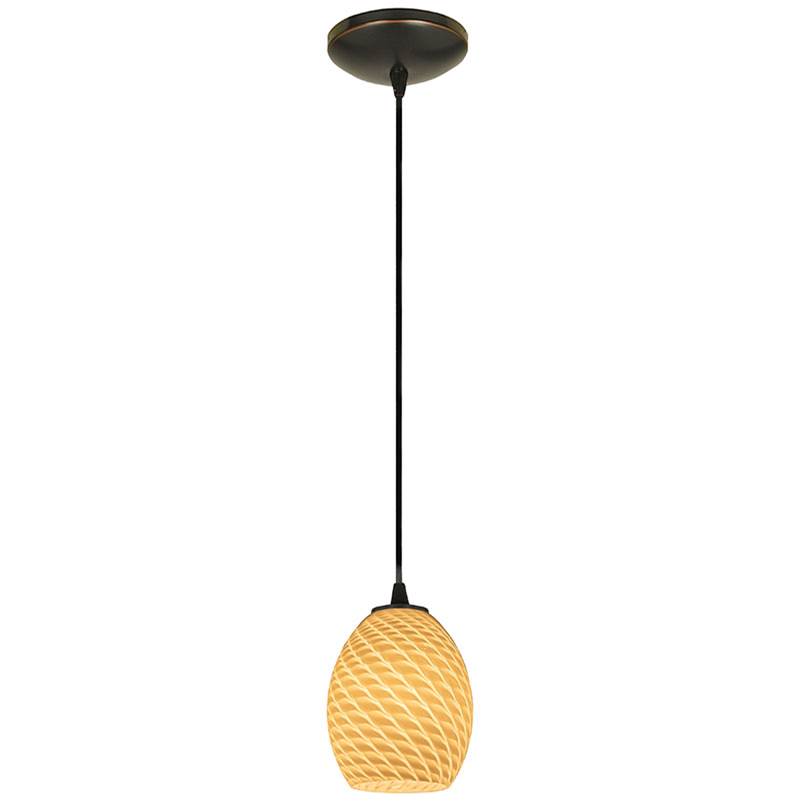 Access Lighting 28023-1C-ORB/WHTFB Oil Rubbed Bronze Pendant Image 4