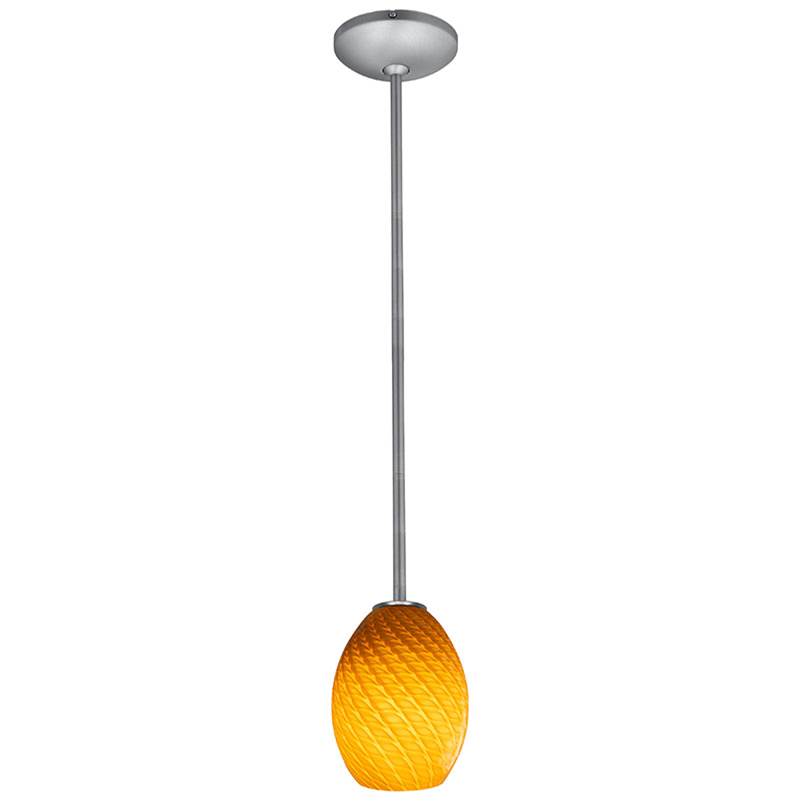 Access Lighting 28023-1R-BS/AMBFB Brushed Steel Pendant Image 3