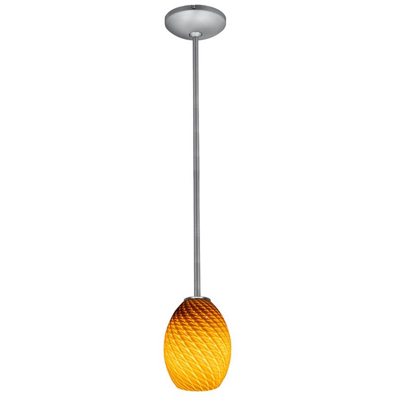 Access Lighting 28023-1R-BS/AMBFB Brushed Steel Pendant Image 2