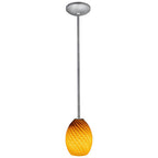 Access Lighting 28023-3R-BS/AMBFB Brushed Steel Led Pendant Image 4