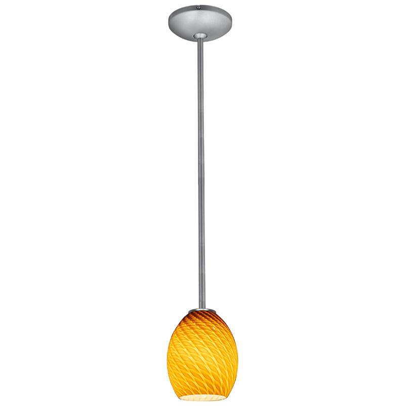 Access Lighting 28023-3R-BS/AMBFB Brushed Steel Led Pendant Image 1