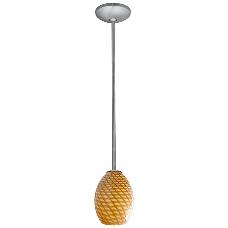 Access Lighting 28023-3R-BS/AMBFB Brushed Steel Led Pendant Image 2