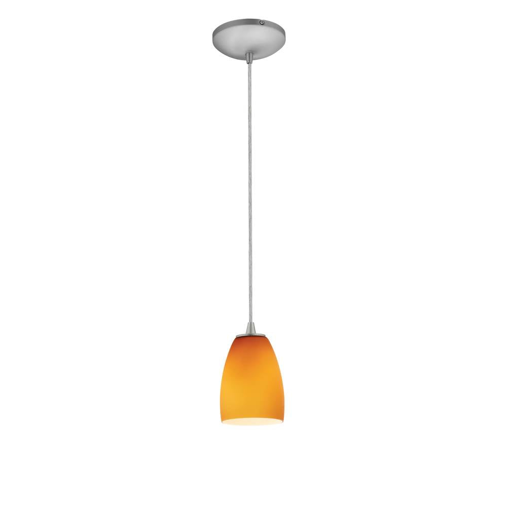 Access Lighting 28069-1C-BS/AMB Brushed Steel Pendant Image 1