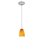 Access Lighting 28069-1C-BS/AMB Brushed Steel Pendant Image 1