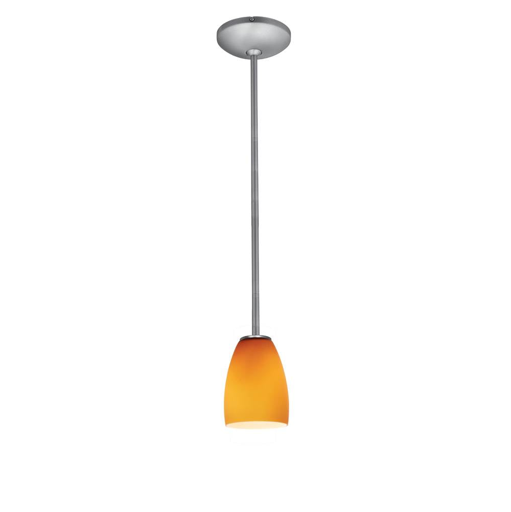 Access Lighting 28069-1R-BS/AMB Brushed Steel Pendant Image 1