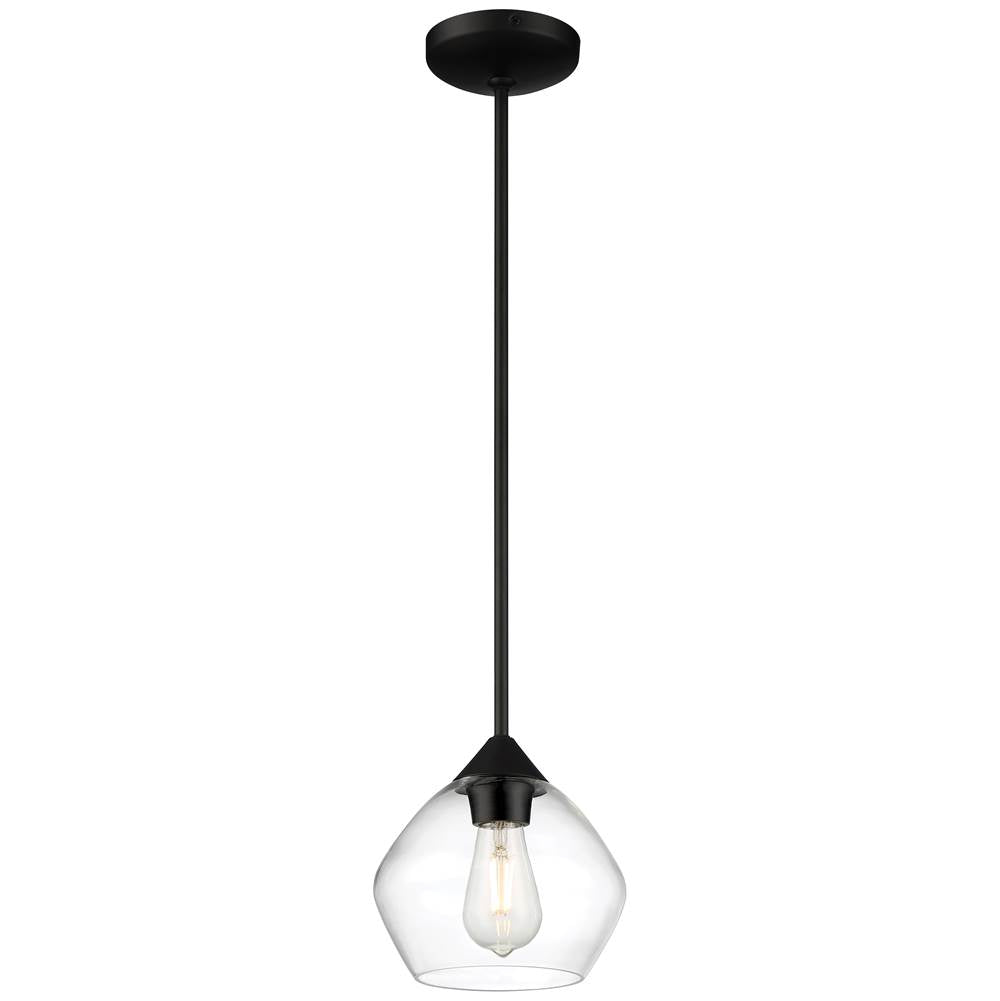 Access Lighting 28103LEDDLP-MBL/CLR Matte Black Led Pendant Image 1