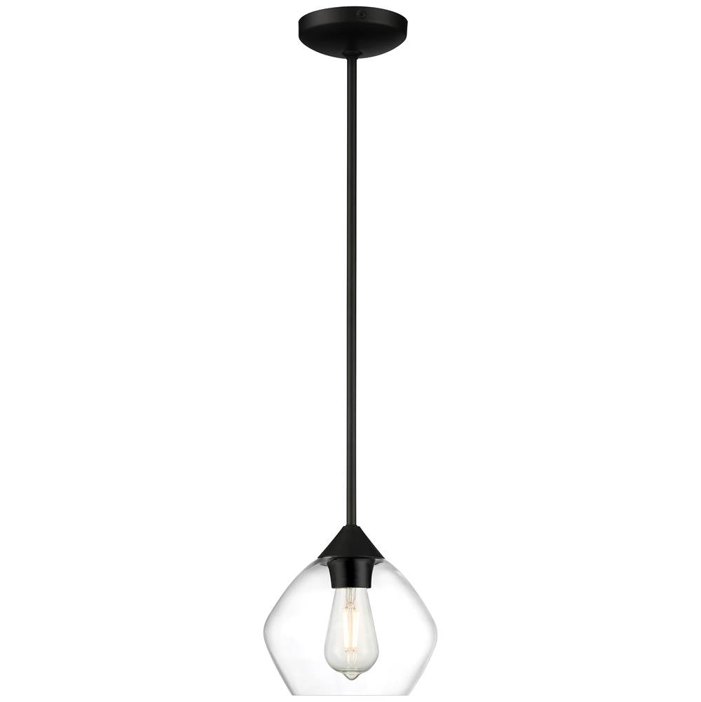 Access Lighting 28103LEDDLP-MBL/CLR Matte Black Led Pendant Image 3