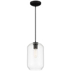 Access Lighting 29010LEDDLP-BL/CLR Black Clarity Led Pendant Image 1