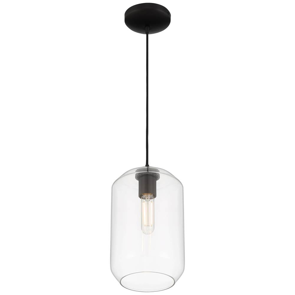 Access Lighting 29010LEDDLP-BL/CLR Black Clarity Led Pendant Image 4