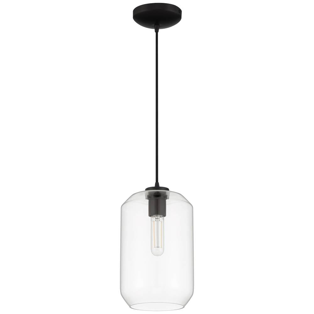 Access Lighting 29010LEDDLP-BL/CLR Black Clarity Led Pendant Image 2