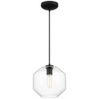 Access Lighting 29011LEDDLP-BL/CLR Black Clarity Led Pendant Image 1