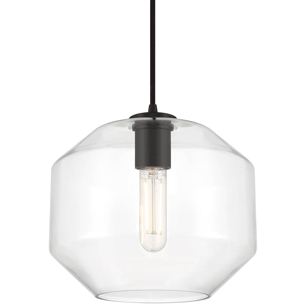 Access Lighting 29011LEDDLP-BL/CLR Black Clarity Led Pendant Image 3