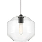 Access Lighting 29011LEDDLP-BL/CLR Black Clarity Led Pendant Image 3