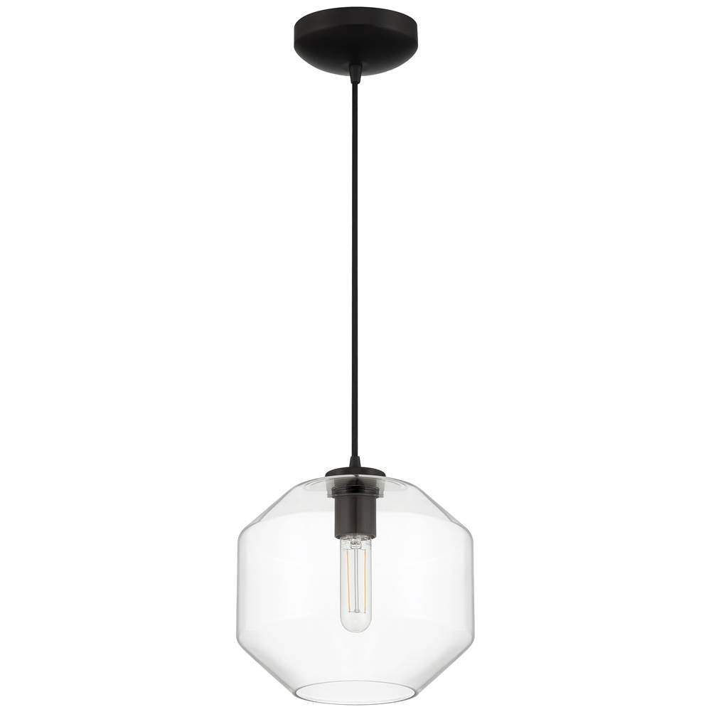Access Lighting 29011LEDDLP-BL/CLR Black Clarity Led Pendant Image 2