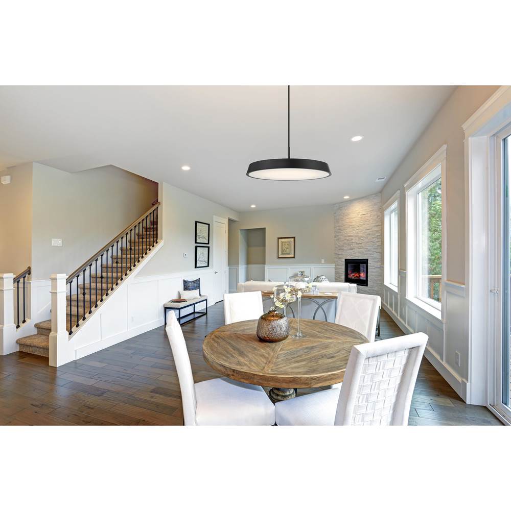 Access Lighting 50977LEDDCS-MBL/WHT Matte Black 3cct Led Pendant Image 4