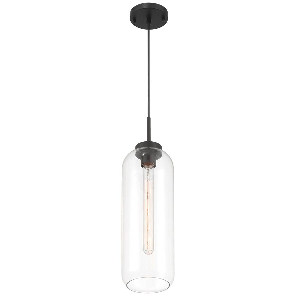 Access Lighting 52006-MBL/CLR Matte Black 1 Light Pendant Image 5