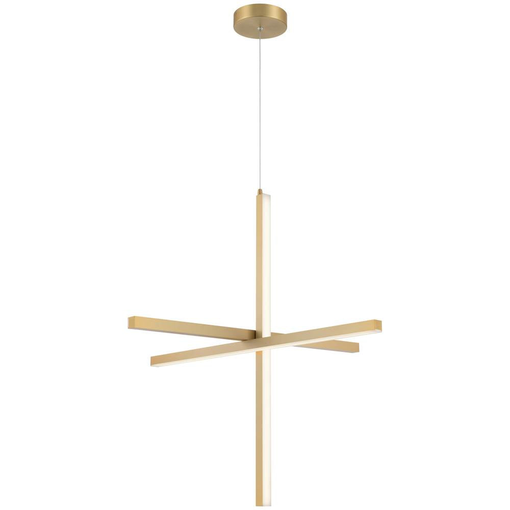 Access Lighting 52065LEDD-BG/ACR Brushed Gold Led Pendant Image 6