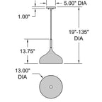 Access Lighting 52086-WH/WGN White 1 Light Pendant Image 3
