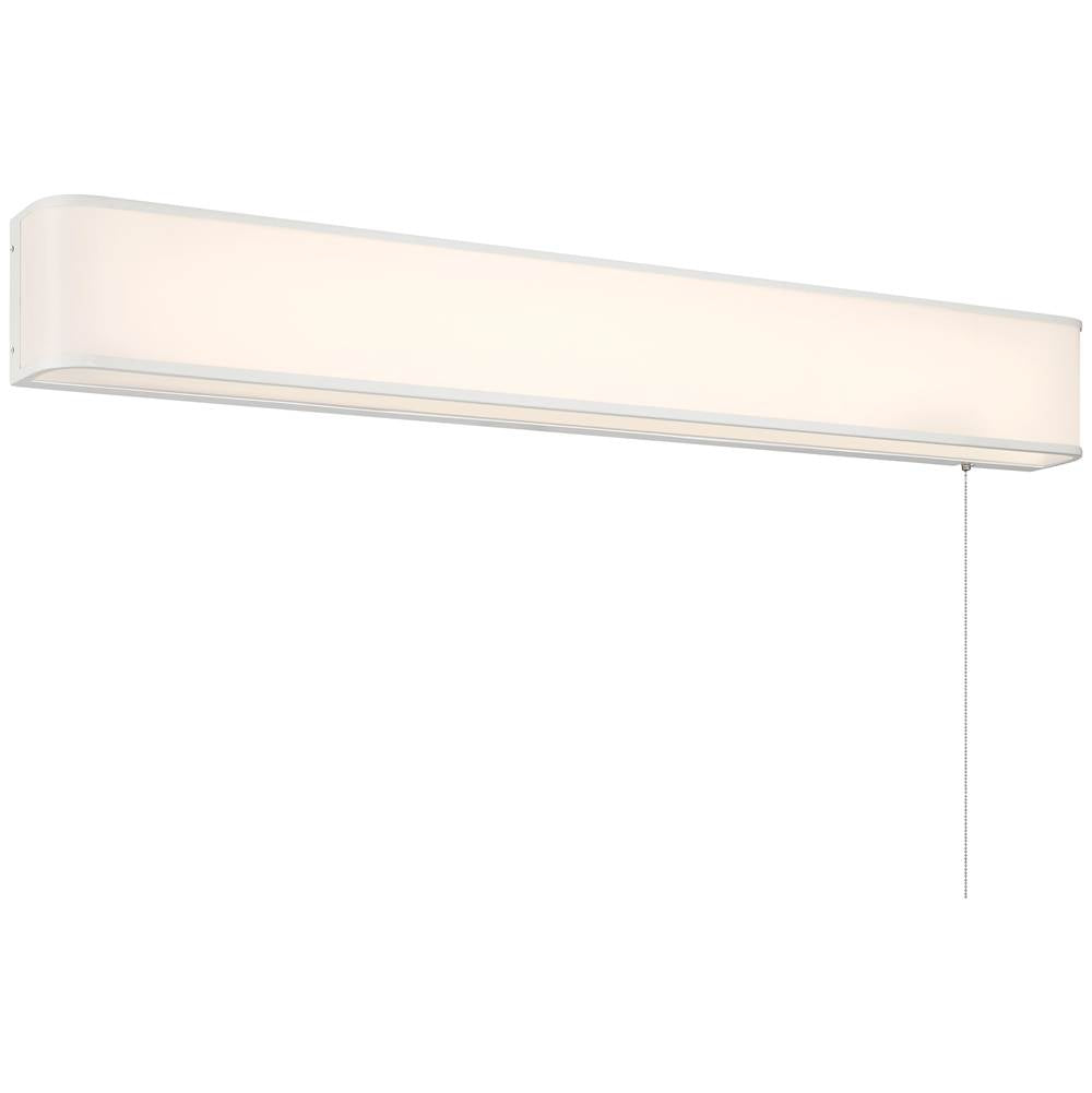 Access Lighting 61011-WH/ACR White T8 Pull Chain Wall Mount Image 1