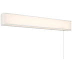 Access Lighting 61011-WH/ACR White T8 Pull Chain Wall Mount Image 1