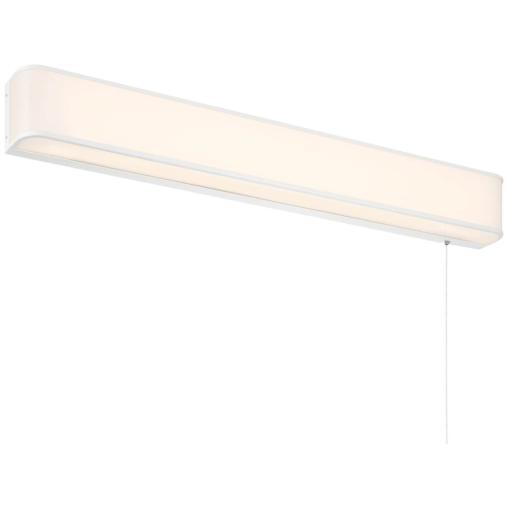 Access Lighting 61011-WH/ACR White T8 Pull Chain Wall Mount Image 5