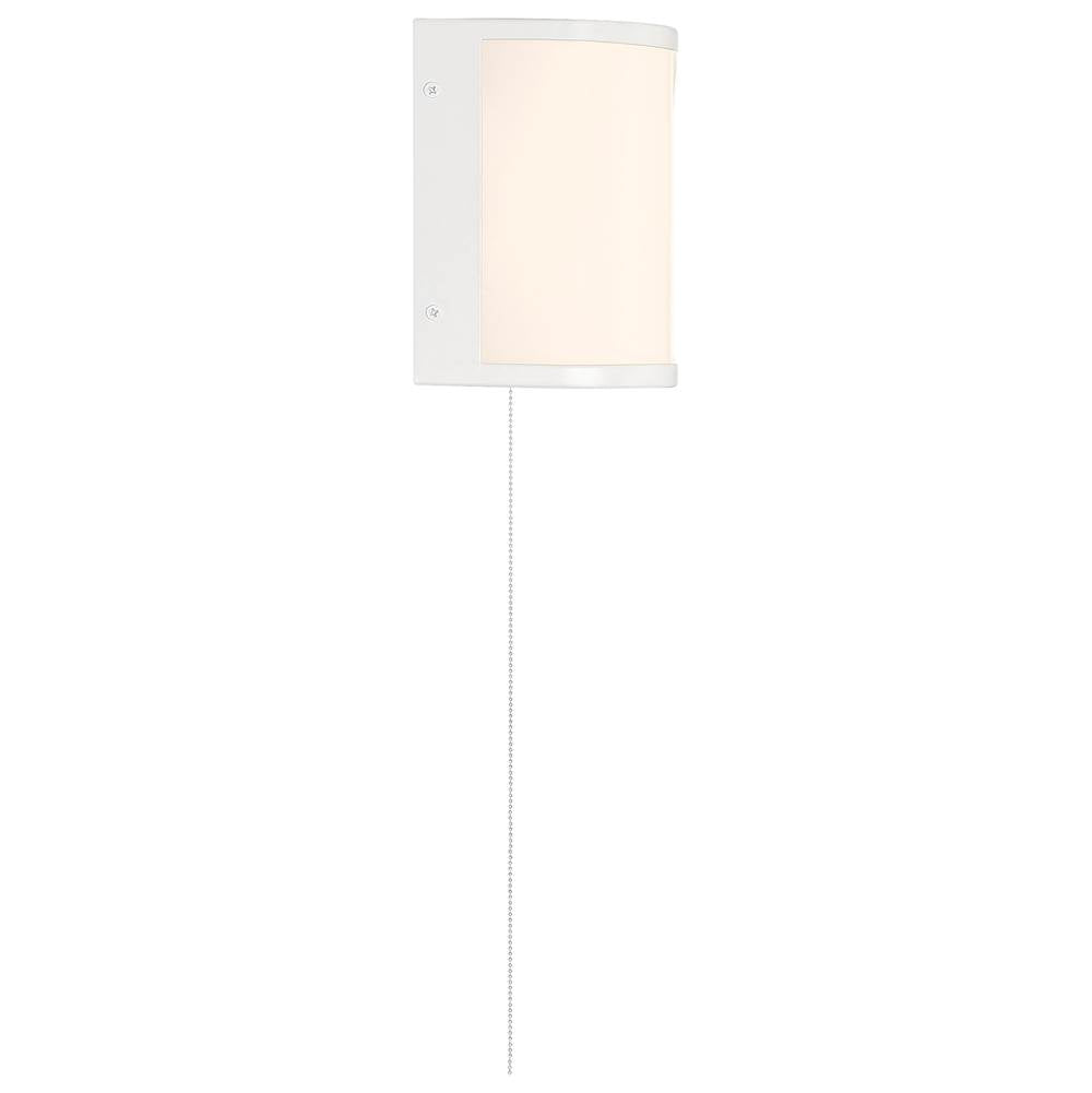Access Lighting 61011-WH/ACR White T8 Pull Chain Wall Mount Image 4