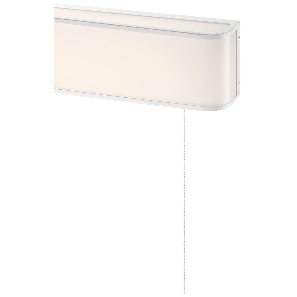 Access Lighting 61011-WH/ACR White T8 Pull Chain Wall Mount Image 3