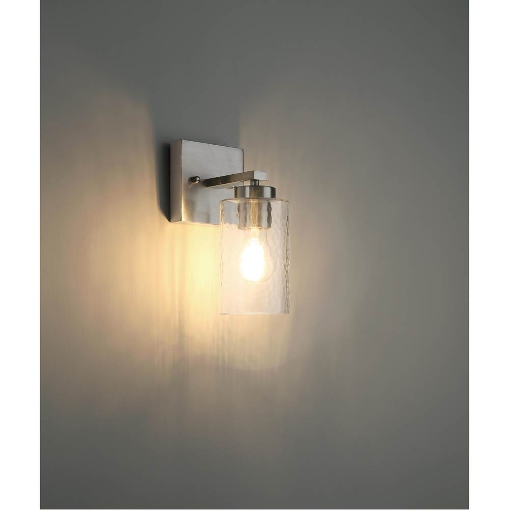 Access Lighting 61051-BS/CLR Brushed Steel 1 Light Wall Sconce Image 2