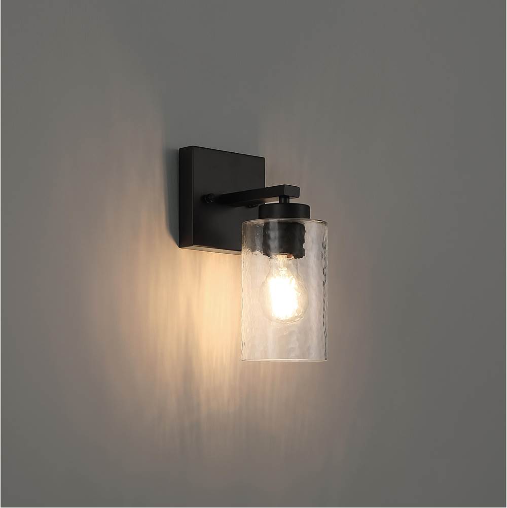 Access Lighting 61051-MBL/CLR Matte Black 1 Light Wall Sconce Image 3