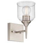 Access Lighting 62001-BS/CLR Brushed Steel 1 Light Wall Sconce Image 1