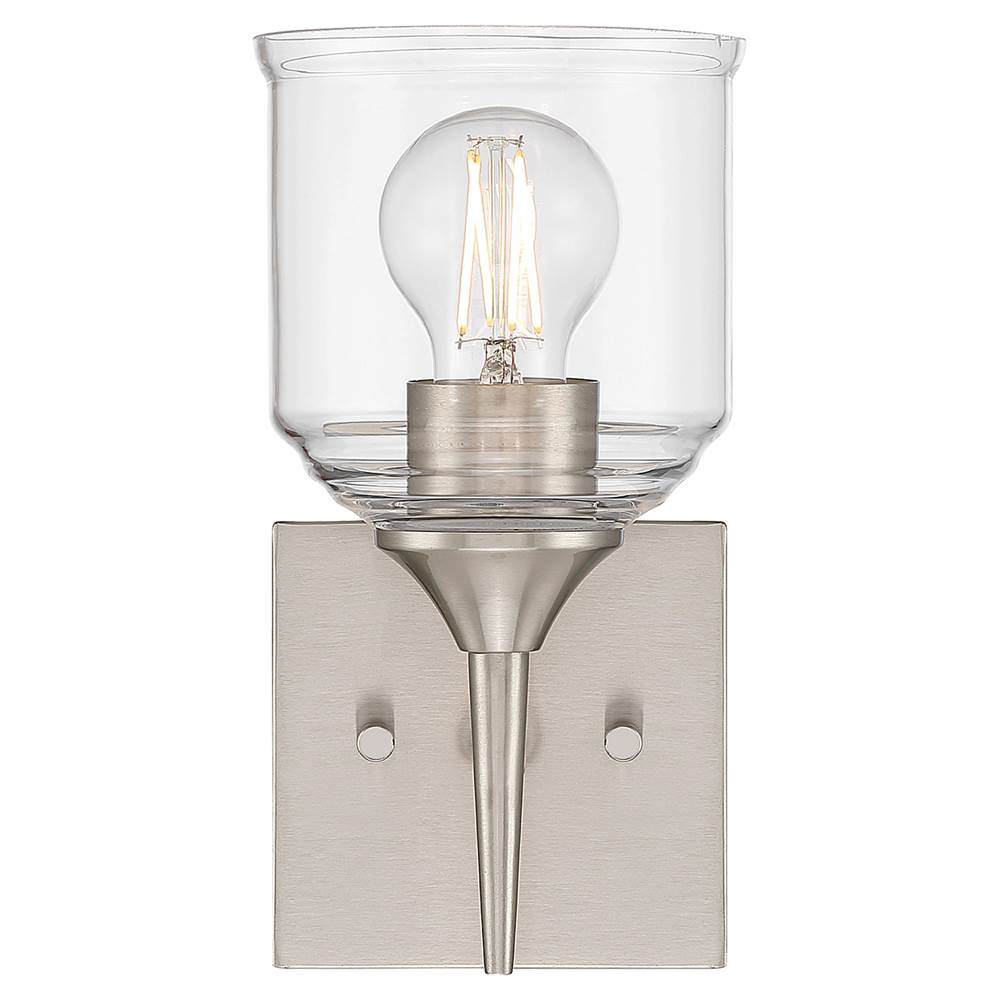 Access Lighting 62001-BS/CLR Brushed Steel 1 Light Wall Sconce Image 7
