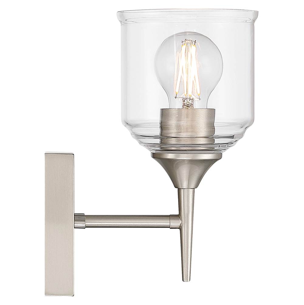 Access Lighting 62001-BS/CLR Brushed Steel 1 Light Wall Sconce Image 6