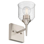 Access Lighting 62001-BS/CLR Brushed Steel 1 Light Wall Sconce Image 5