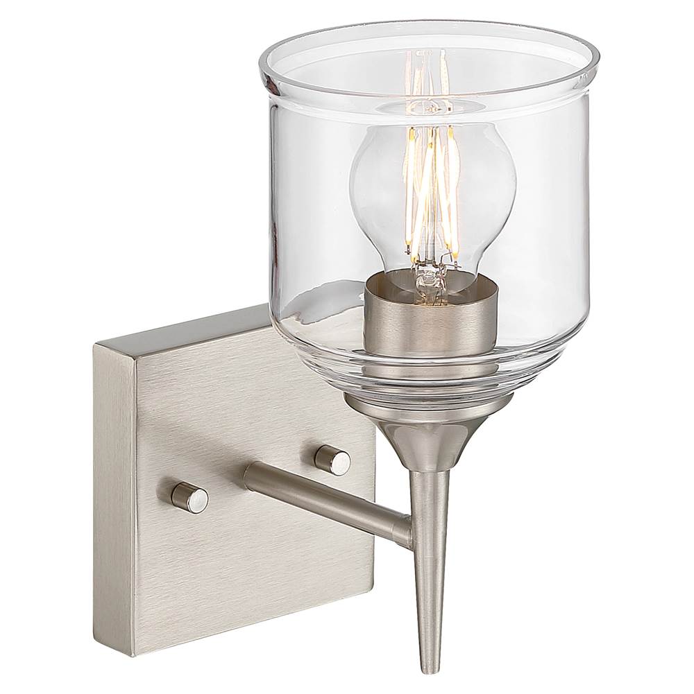 Access Lighting 62001-BS/CLR Brushed Steel 1 Light Wall Sconce Image 4