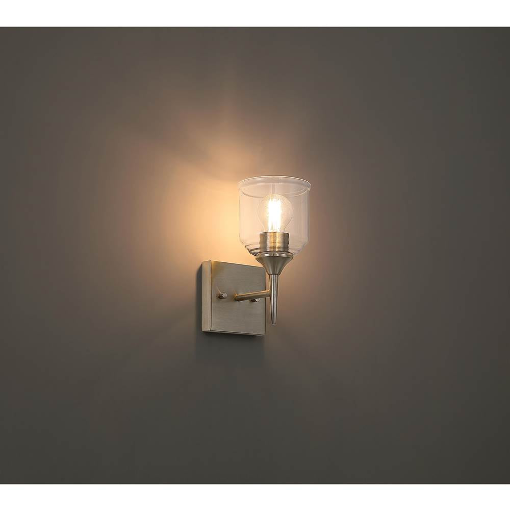 Access Lighting 62001-BS/CLR Brushed Steel 1 Light Wall Sconce Image 3