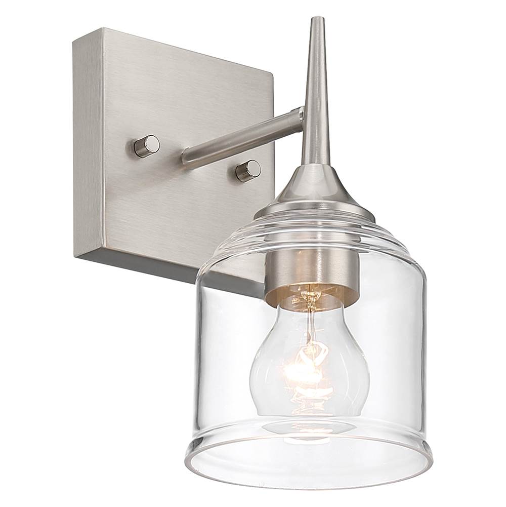 Access Lighting 62001-BS/CLR Brushed Steel 1 Light Wall Sconce Image 2