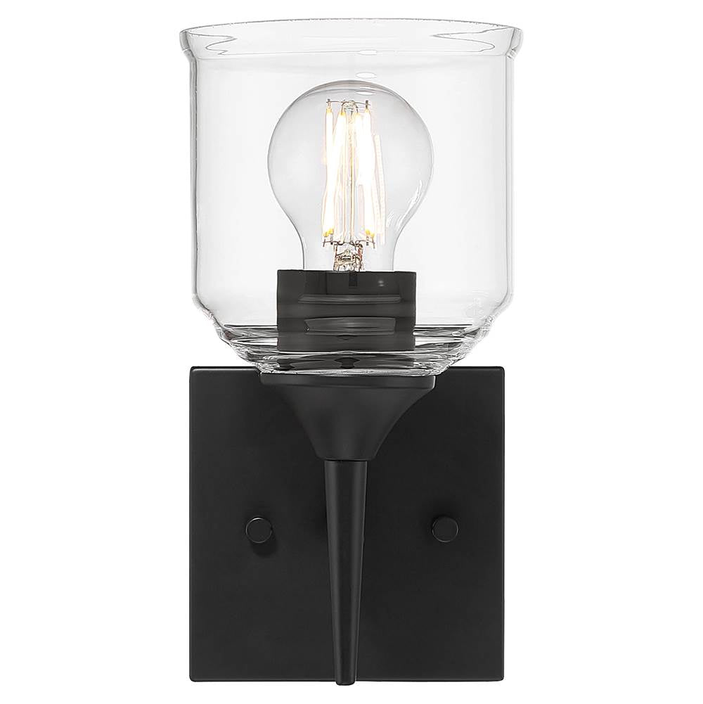 Access Lighting 62001-MBL/CLR Matte Black 1 Light Wall Sconce Image 7