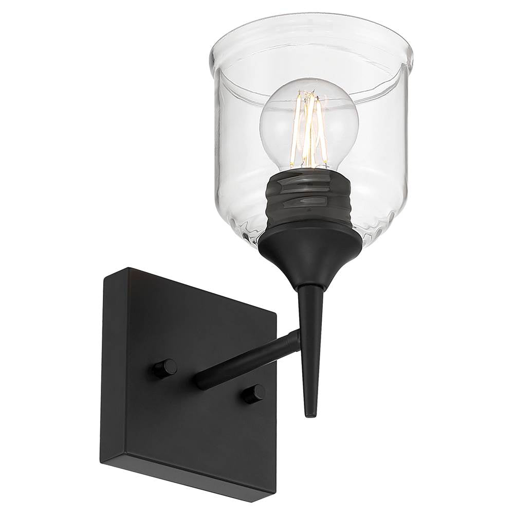 Access Lighting 62001-MBL/CLR Matte Black 1 Light Wall Sconce Image 6
