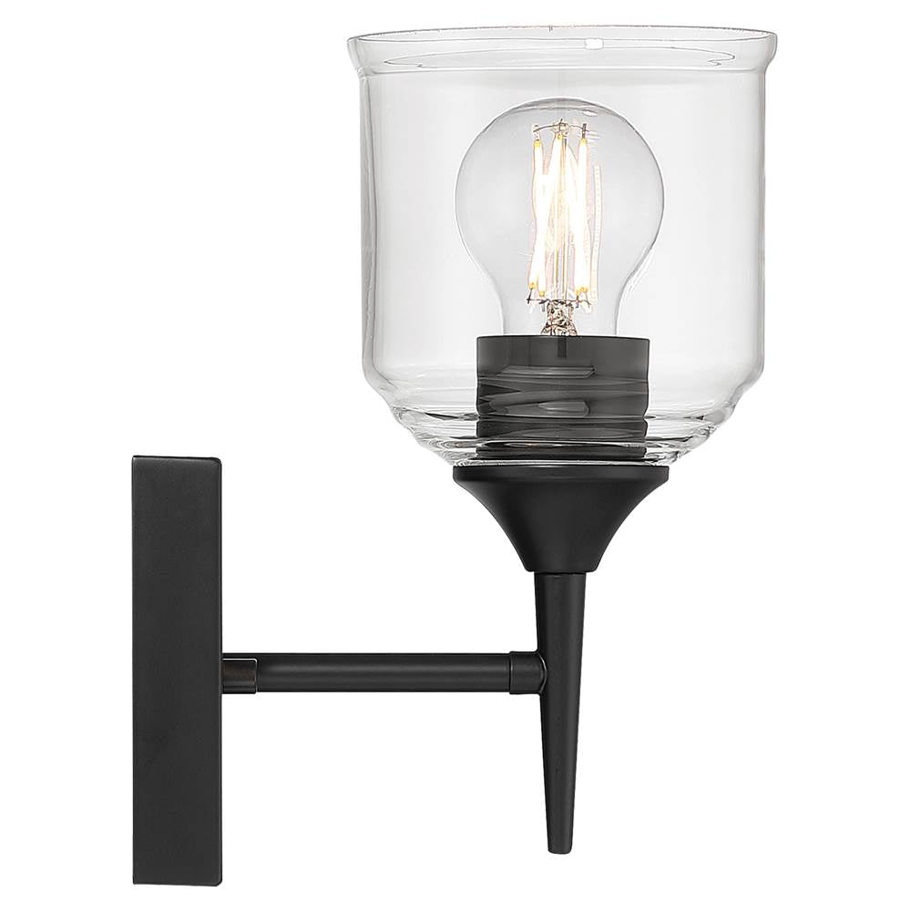 Access Lighting 62001-MBL/CLR Matte Black 1 Light Wall Sconce Image 5