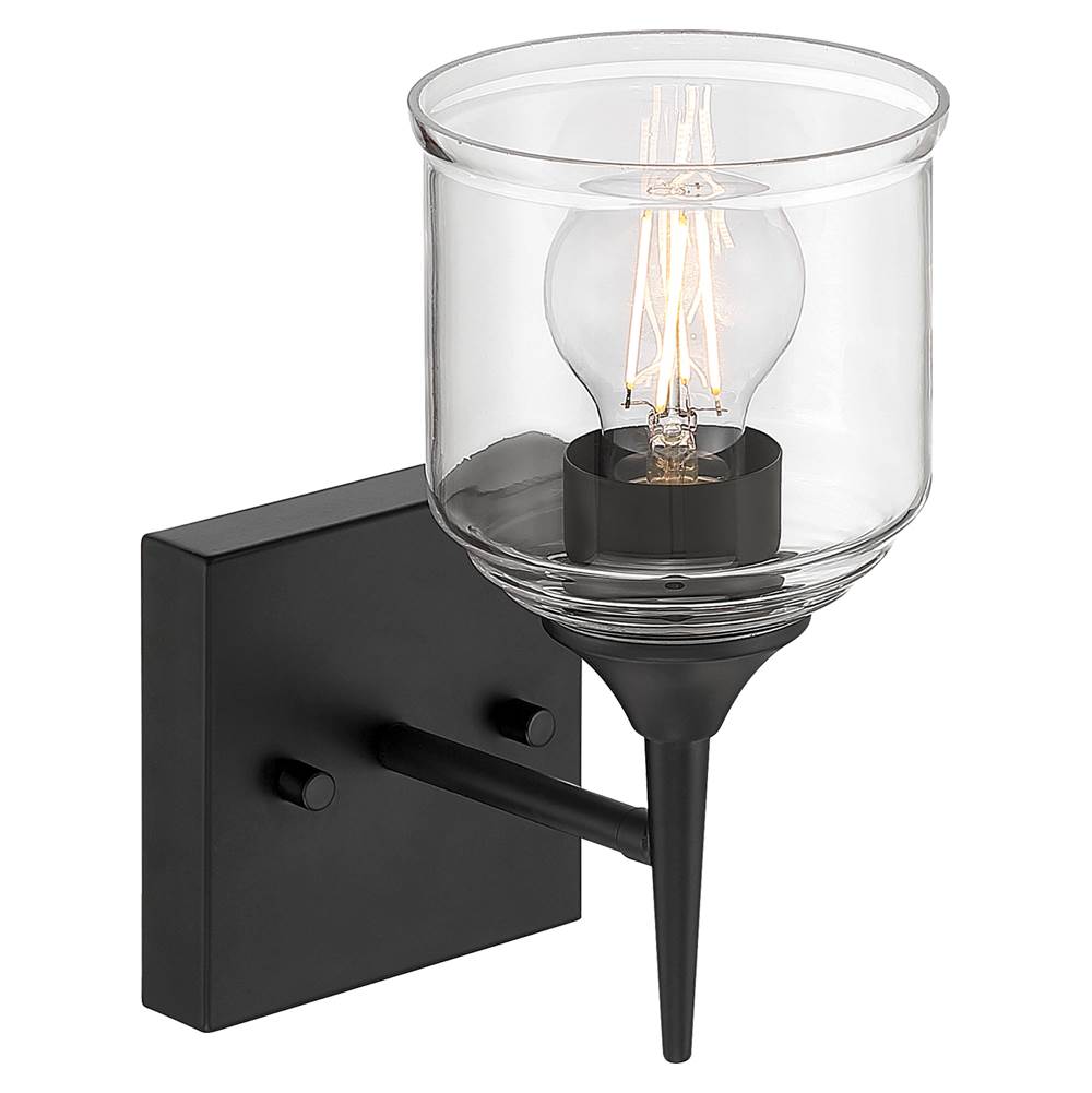 Access Lighting 62001-MBL/CLR Matte Black 1 Light Wall Sconce Image 4