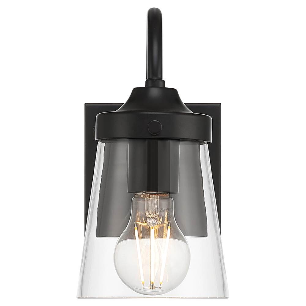 Access Lighting 62021-BL/CLR Black 1 Light Wall Sconce Image 7