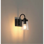 Access Lighting 62021-BL/CLR Black 1 Light Wall Sconce Image 3