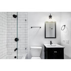 Access Lighting 62021-BL/CLR Black 1 Light Wall Sconce Image 2