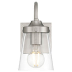 Access Lighting 62021-BS/CLR Brushed Steel 1 Light Wall Sconce Image 6