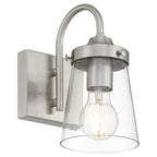 Access Lighting 62021-BS/CLR Brushed Steel 1 Light Wall Sconce Image 5