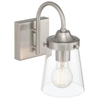 Access Lighting 62021-BS/CLR Brushed Steel 1 Light Wall Sconce Image 3